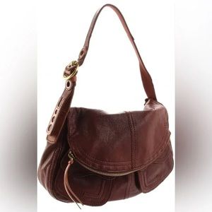 Lucky Brand Shoulder Bag Stash Vintage Inspired Brown Leather